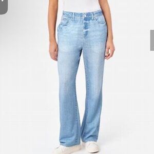 Seven7 Denim Illusion Light wide Leg cotton terry sweatpant jean size M